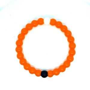 Orange Lokai Beaded Silicon Bracelet
